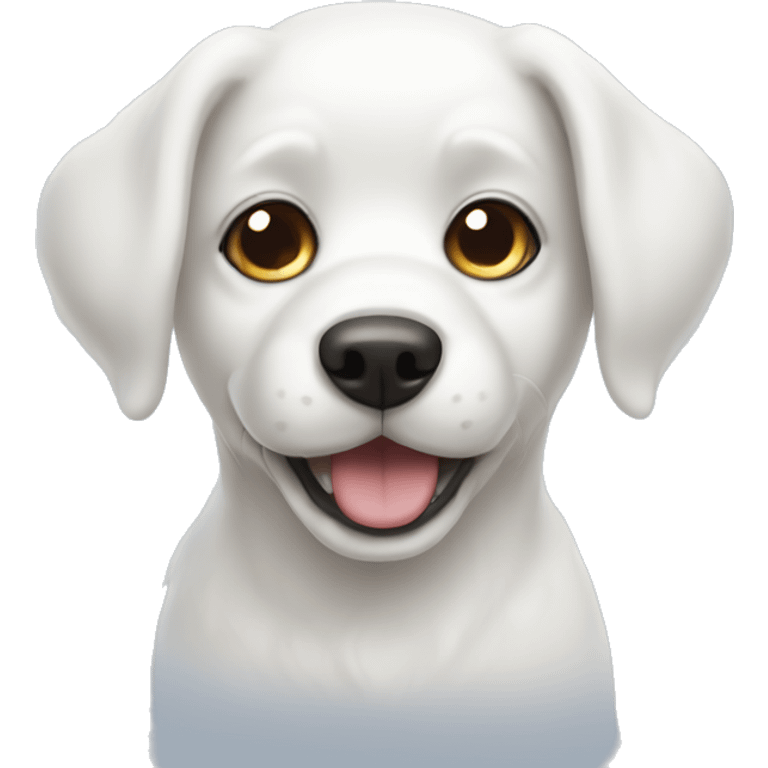 White cute dog emoji