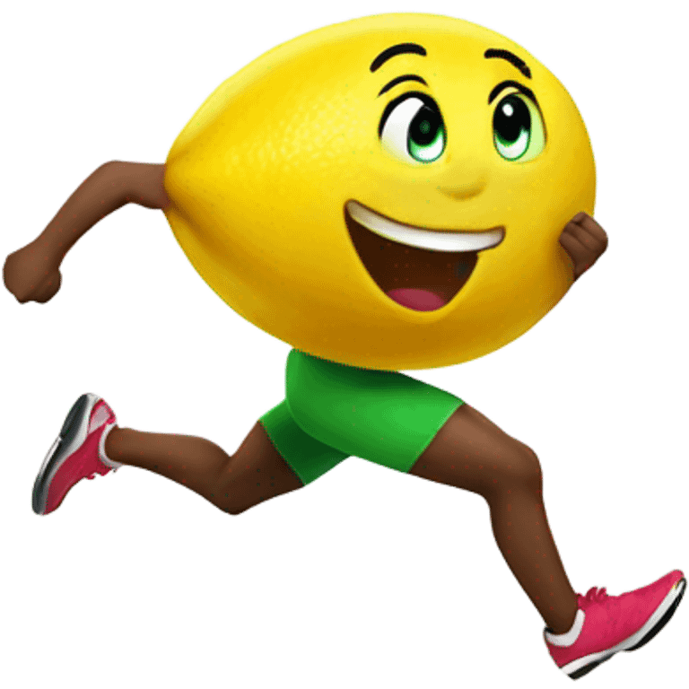 sprinting lemon joyful  emoji