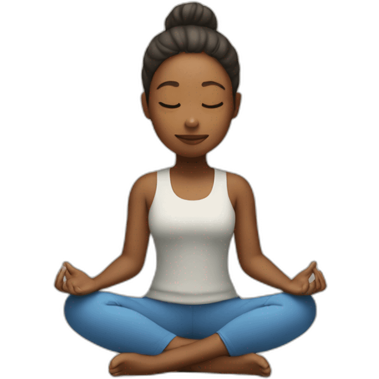 girl meditating saving the world emoji