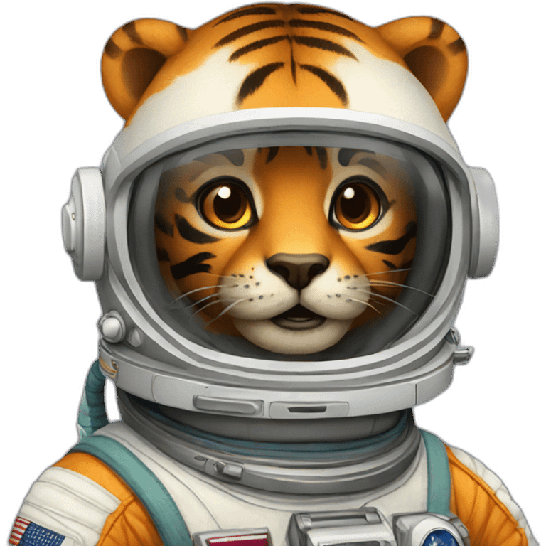 Astronaut Tiger emoji