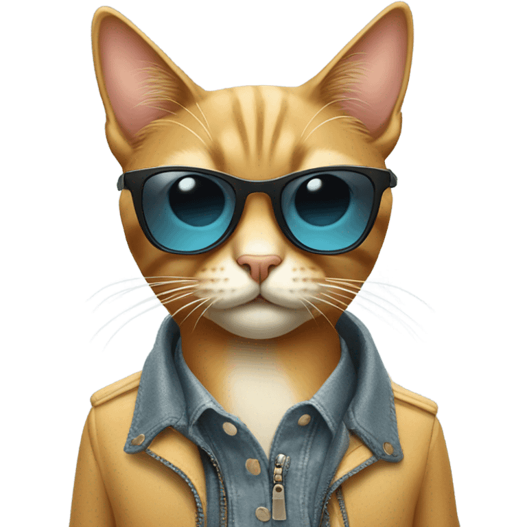 Cat with sunglasses emoji