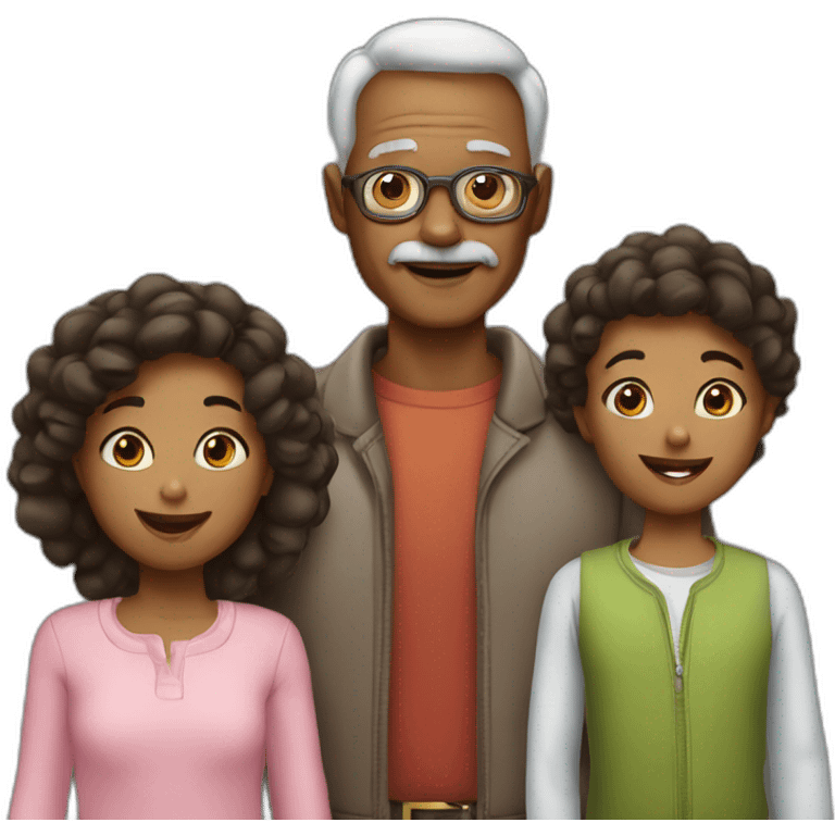 1 grandfather 3 daughter 1 grandson  emoji