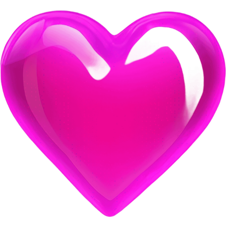 Neon glass magenta heart  emoji