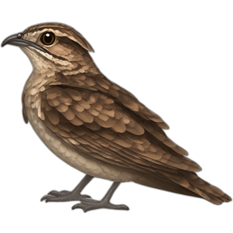 A rednecked nightjar on the floor emoji