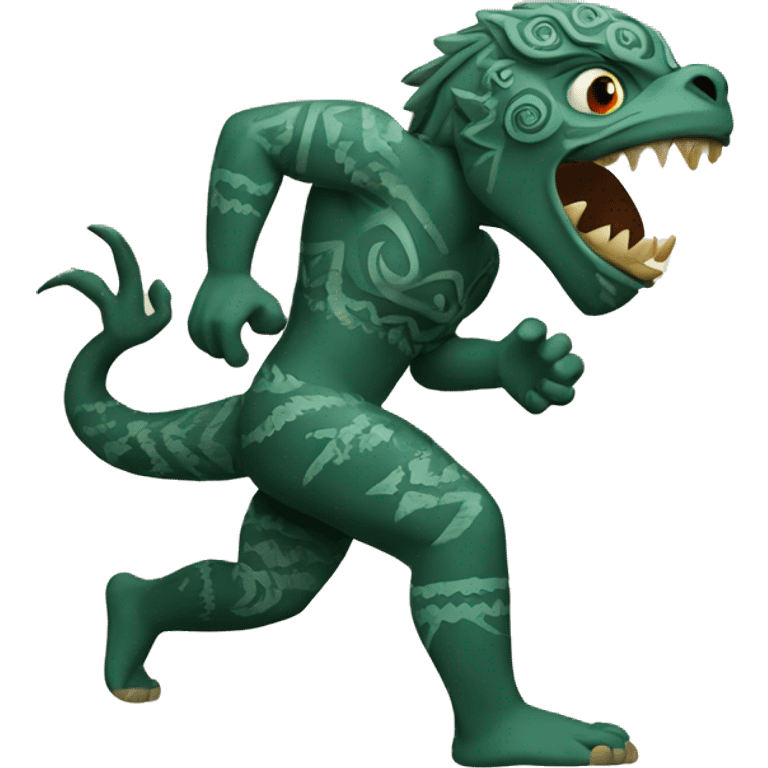 Māori taniwha doing a pukana   emoji