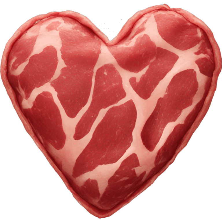 Heart made of meat emoji