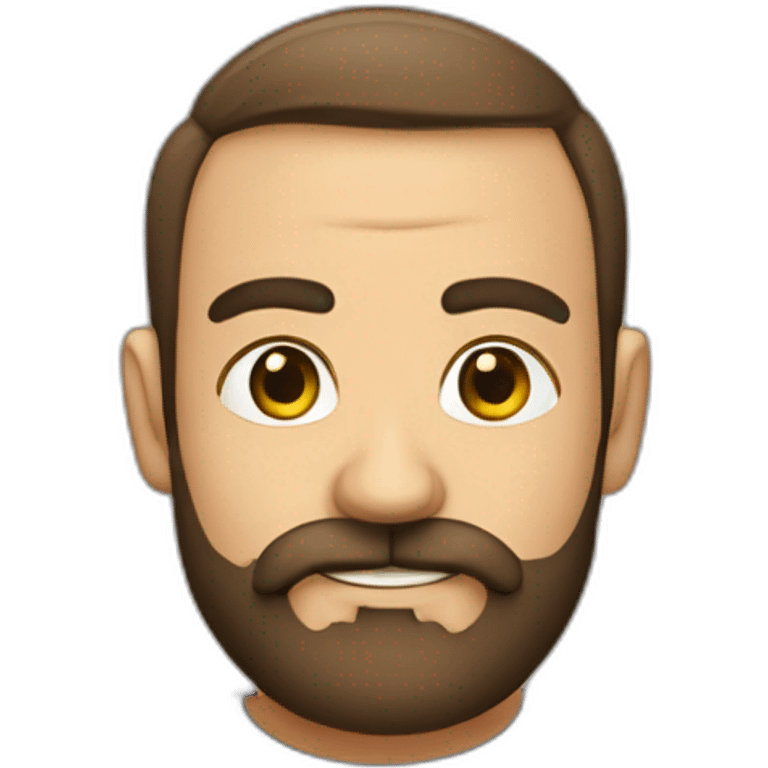 Calvo con barba y letras Tineo emoji