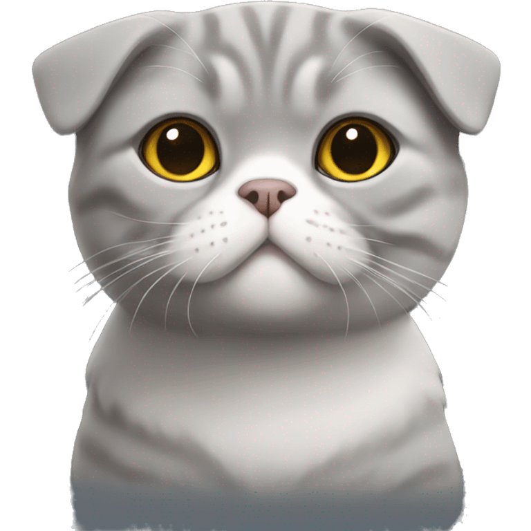 Gray Scottish fold emoji