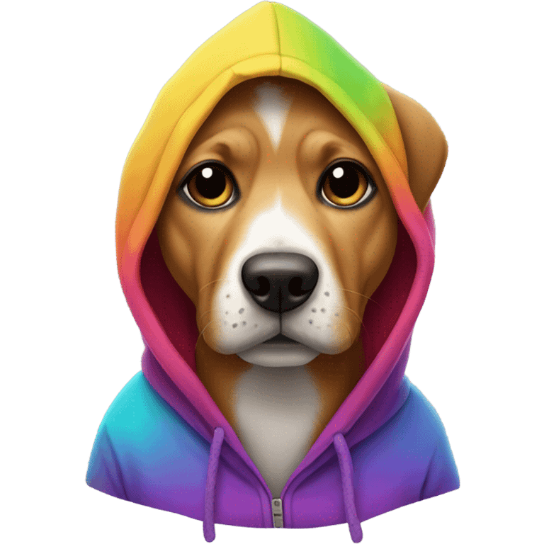 Dog wearing a hoodie  emoji