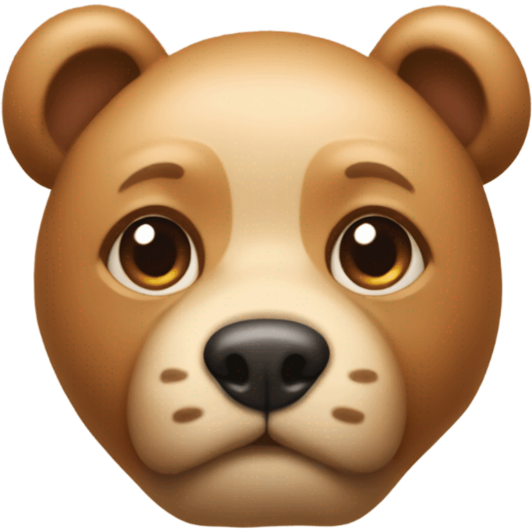 A dog face with cat legs and bear body emoji