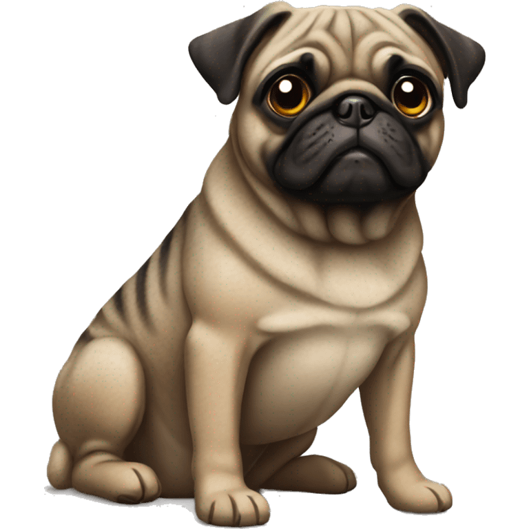 Brindle pug emoji