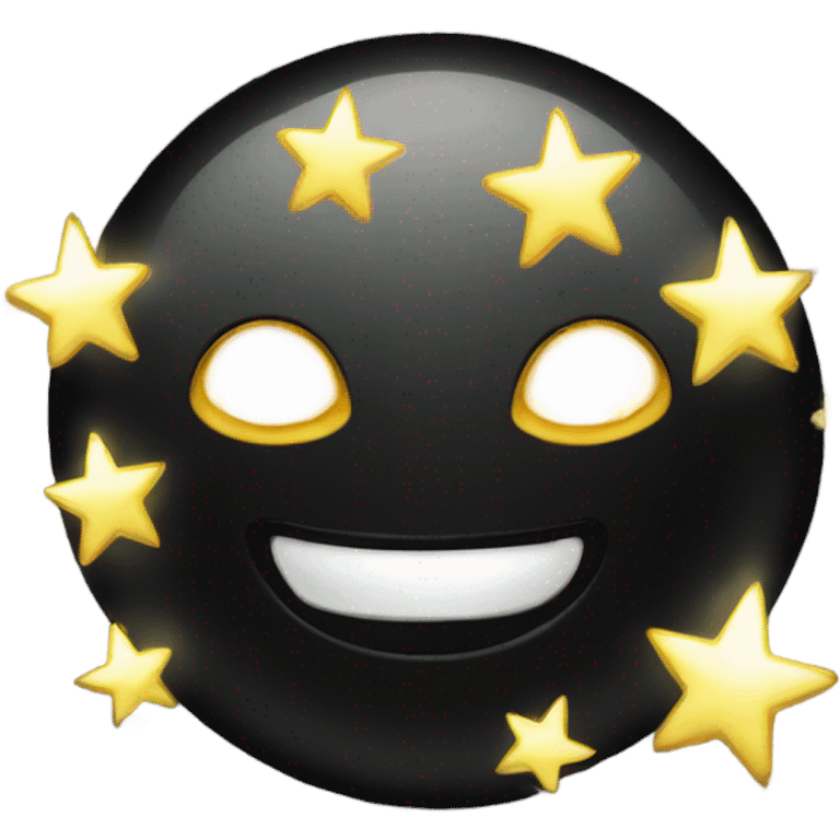 Shiny black sparkles  emoji