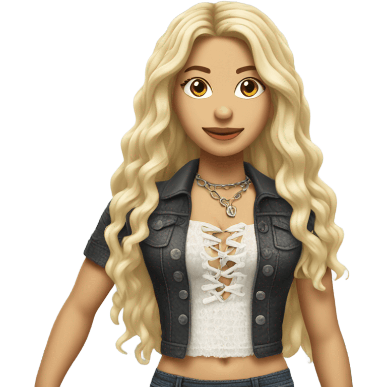 Shakira lace up croc top  emoji