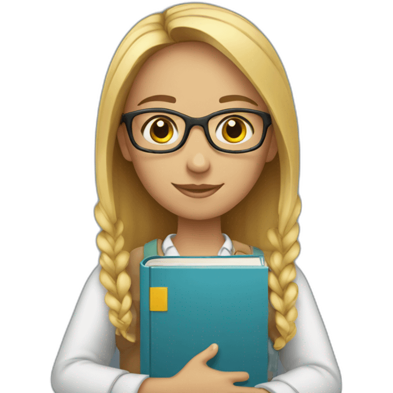 young tutor with books emoji