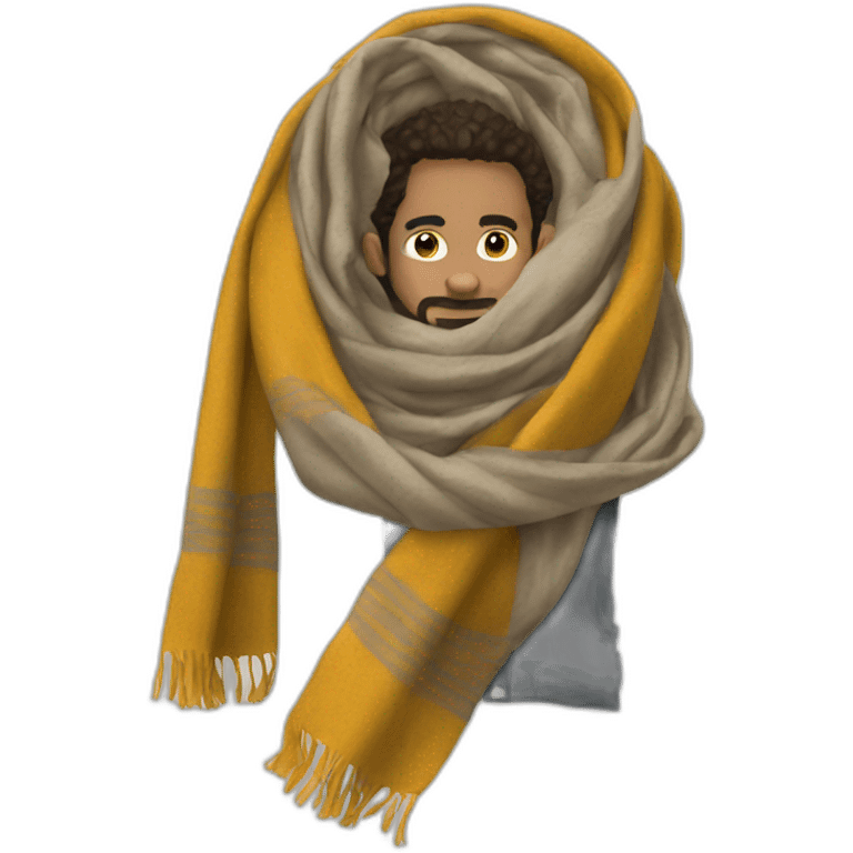 man scarf emoji