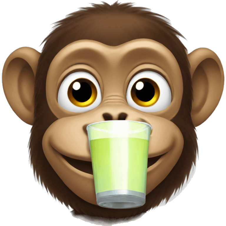 Monkey drinking juice emoji