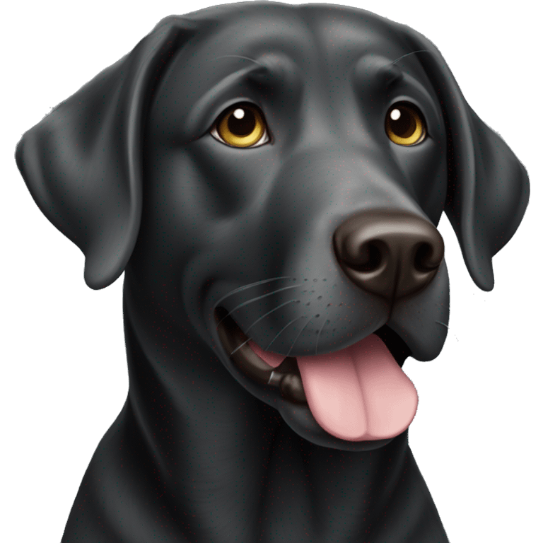 Charcoal Labrador Retriever emoji