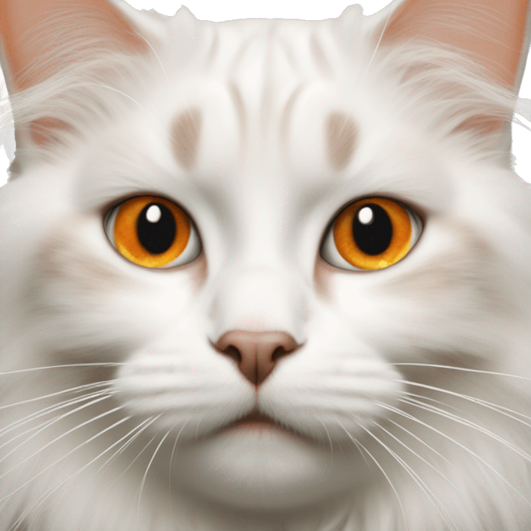 Hyper realistic white orange ragdoll cat  emoji