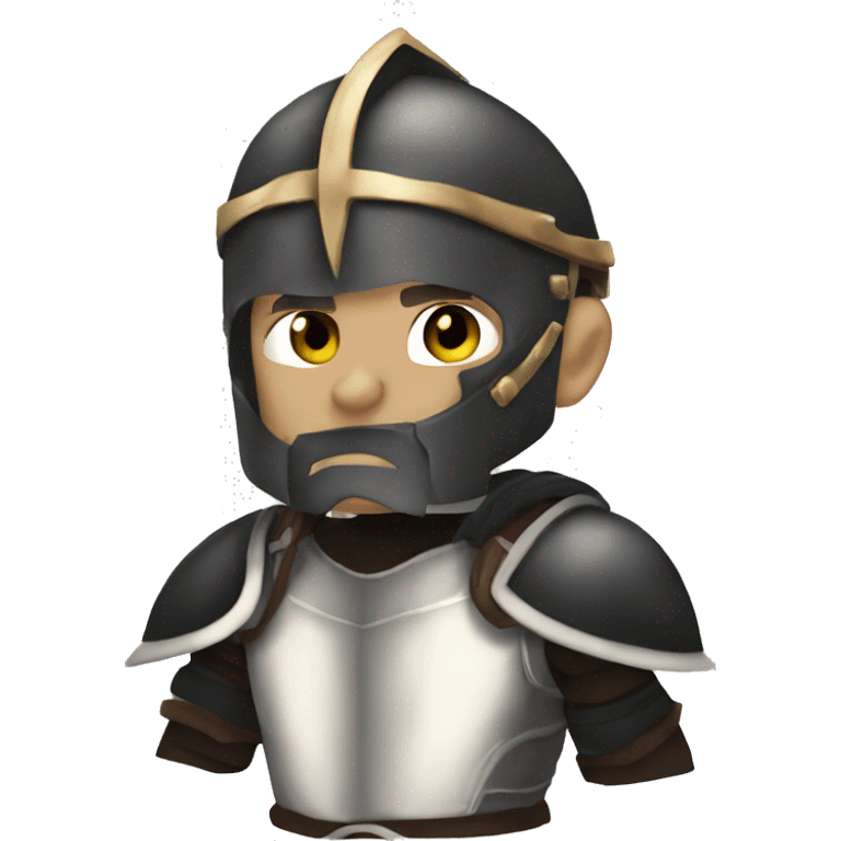 gladiator white human male in black armor rpg fantasy  emoji