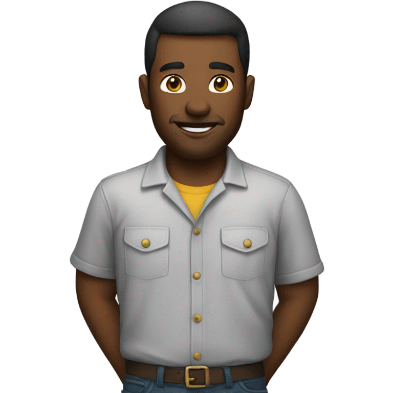 man with rapid restoration shirt on emoji