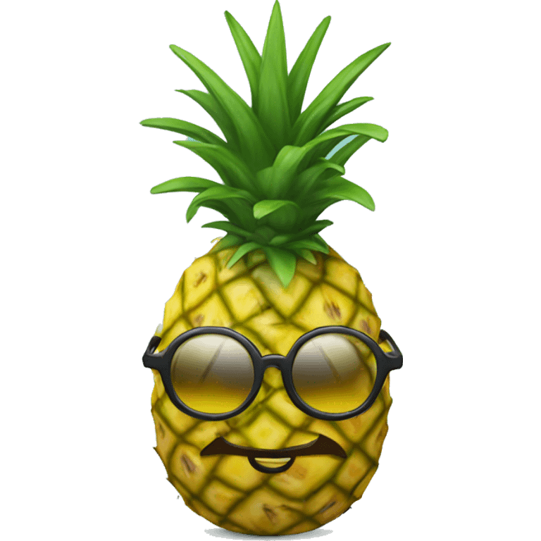 Pineapple with glasses  emoji