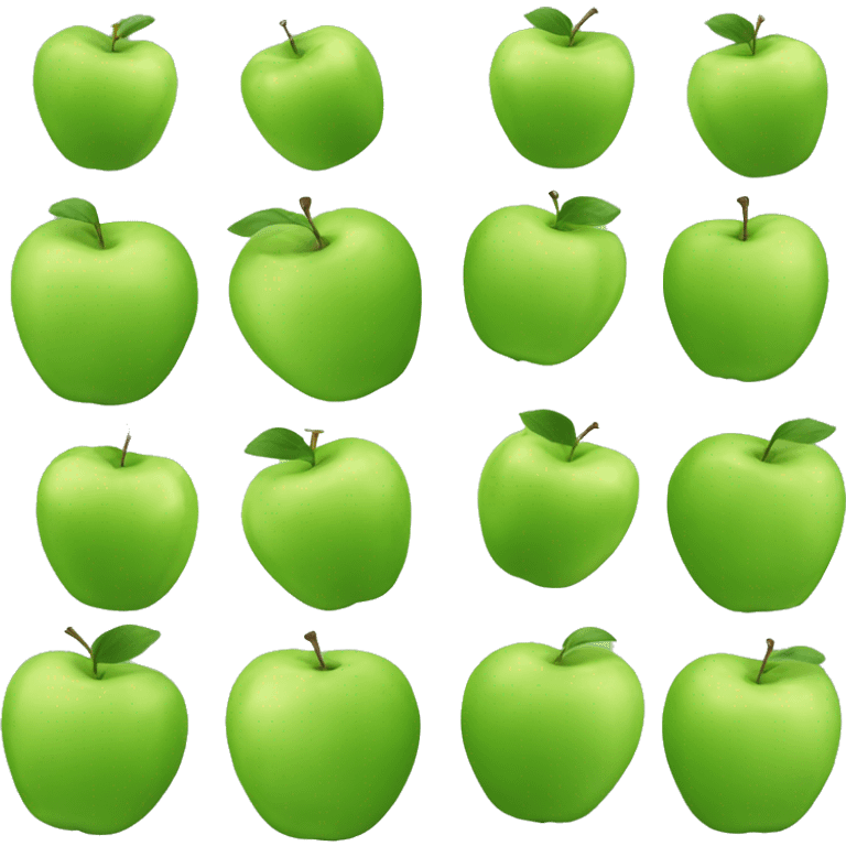 A bowl of green apples emoji