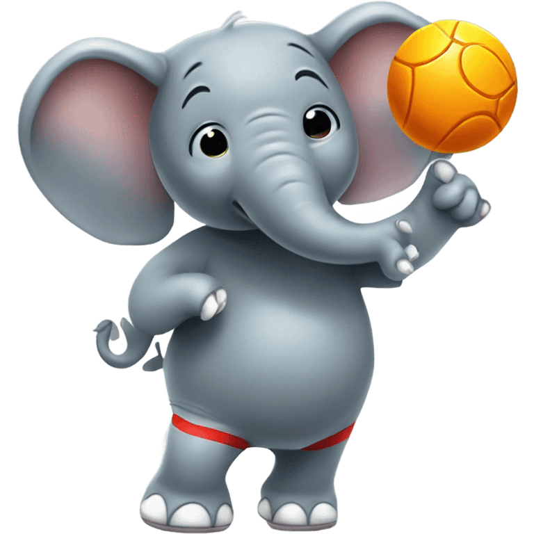 Elephant playing pickleball emoji