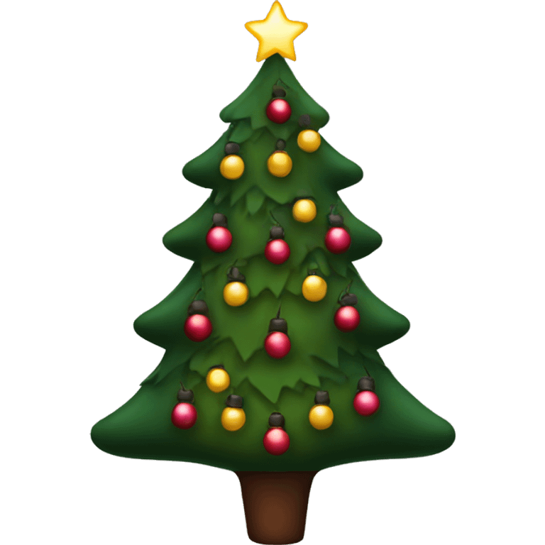 Christmas tree with burgundy lights emoji