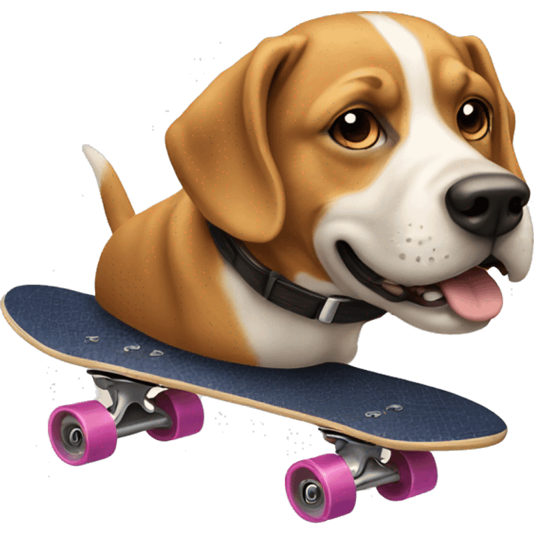 Cão andar skate emoji