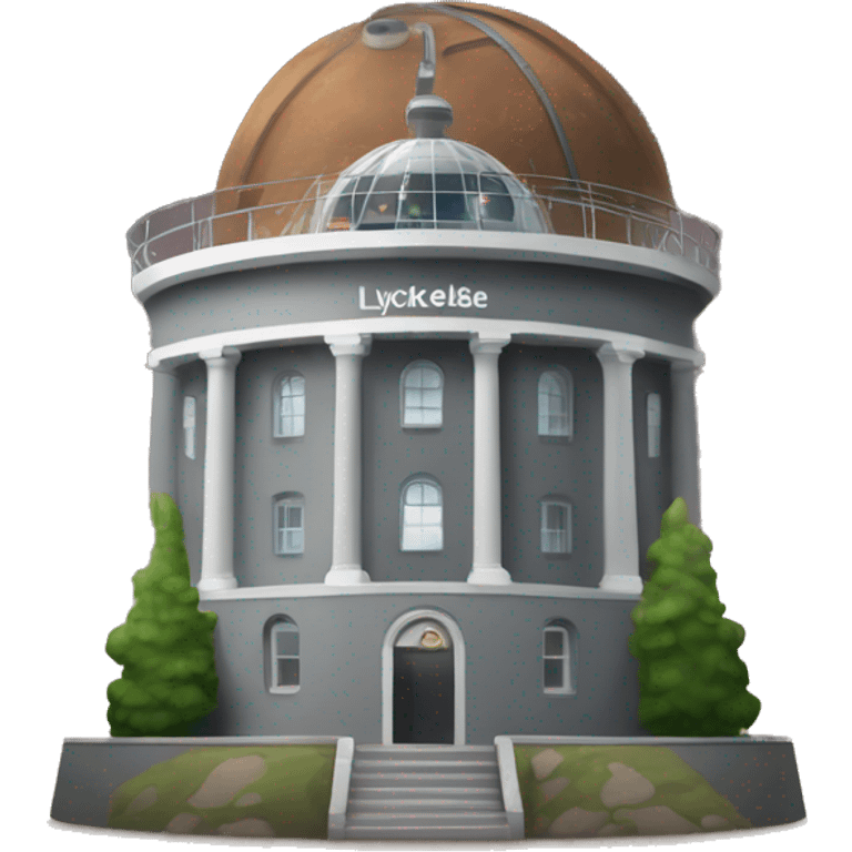 A sign ith text "Lycksele Observatory" emoji