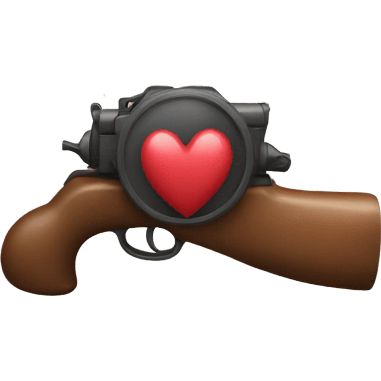 To shoot hearts emoji