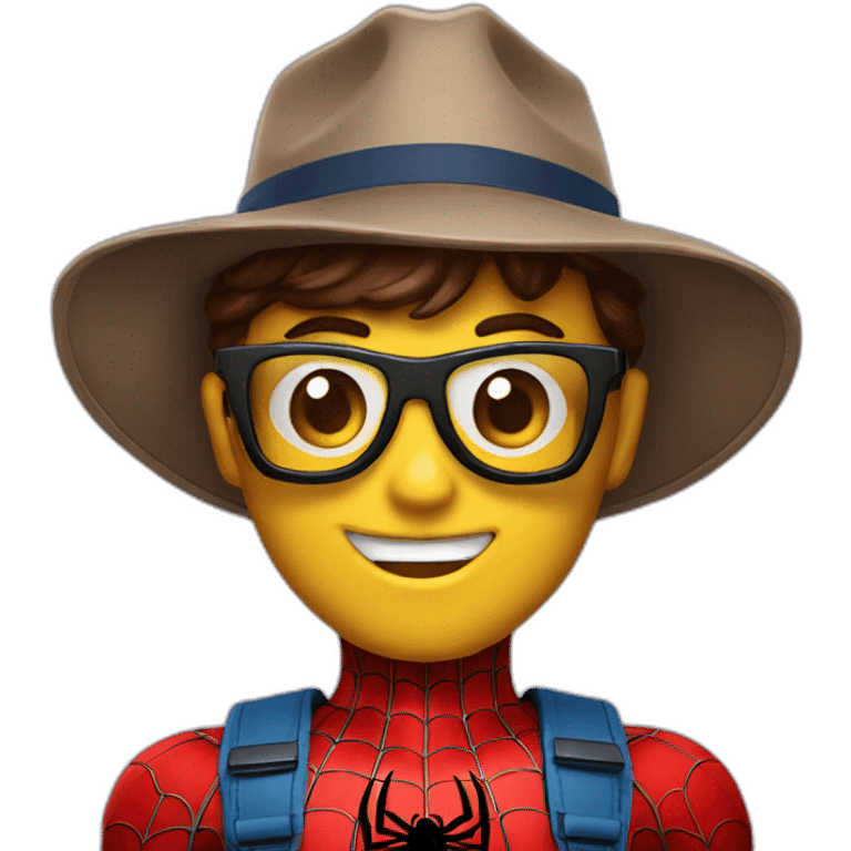 Spider-Man avec un chapeau emoji