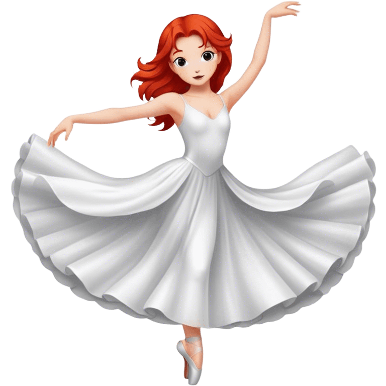 Ballet dancer red hair emoji