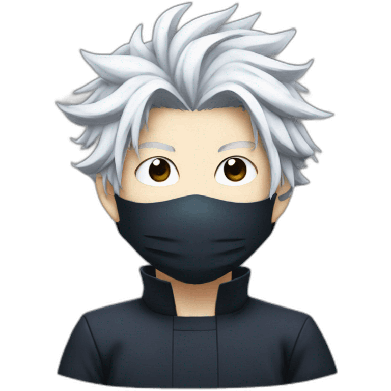 satoru gojo from jujutsu kaisen with mask emoji