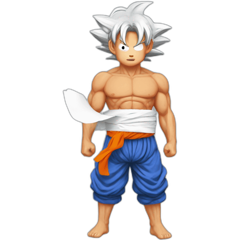 Goku with toilet paper emoji