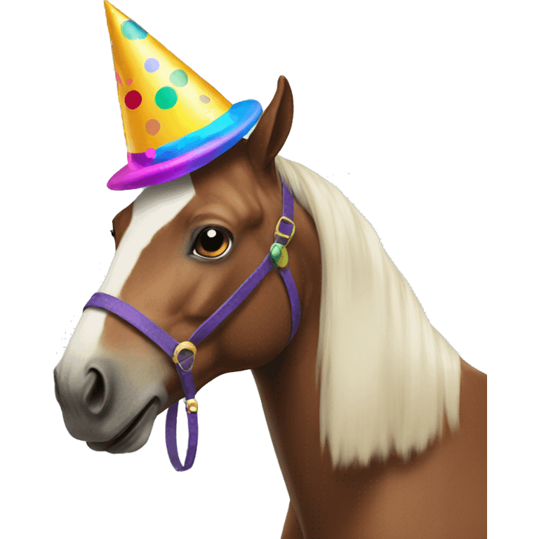 horse with a party hat emoji