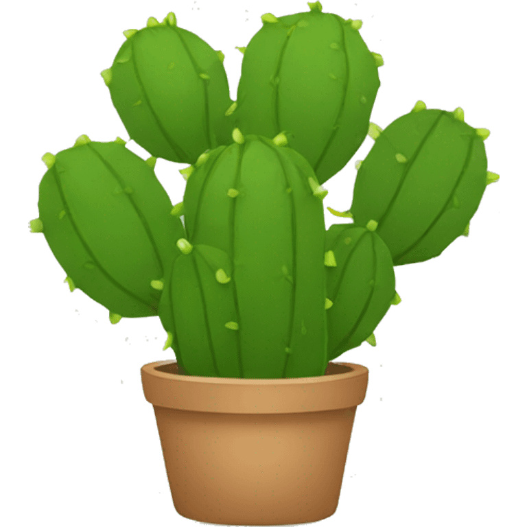 single flat Nopal without pot emoji