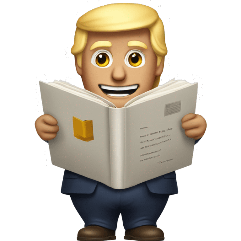 Donald trump read book emoji