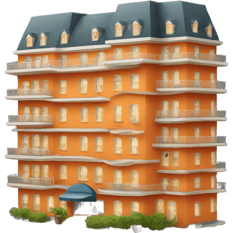 hotel appartments orange emoji