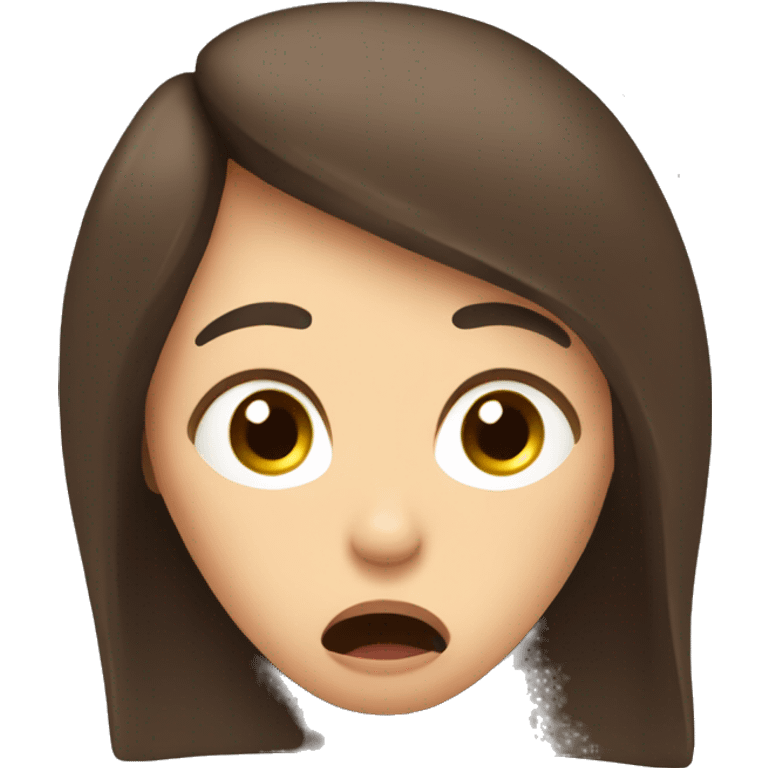 Tired yawning brunette  emoji