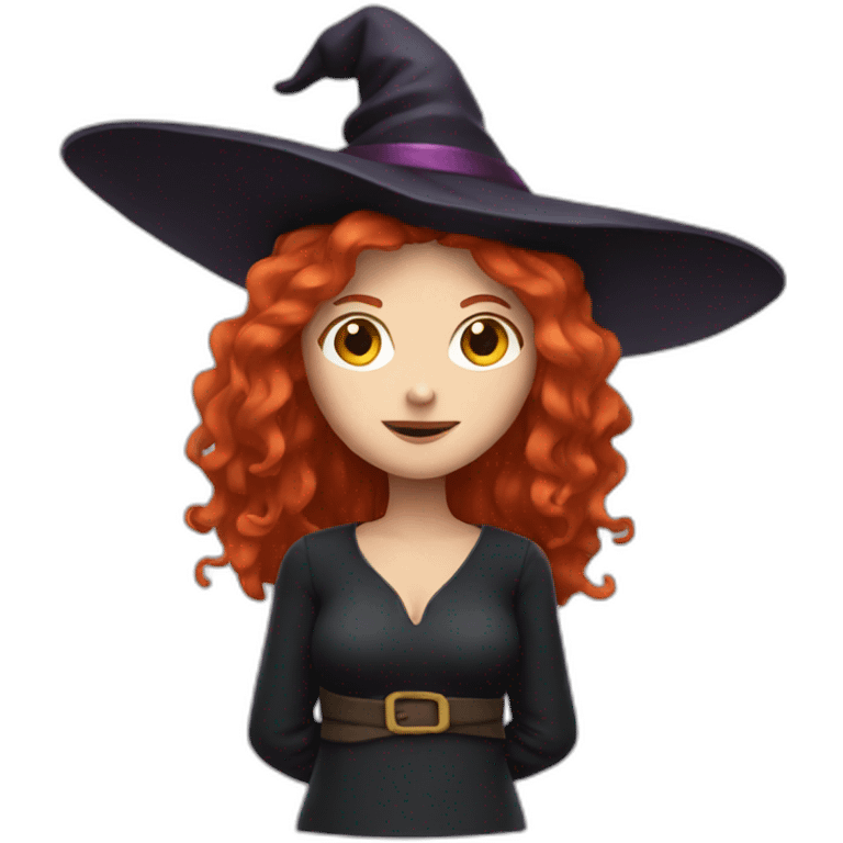 Witch with red hair emoji