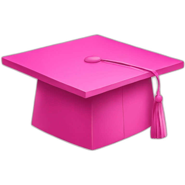 graduation cap box pink emoji