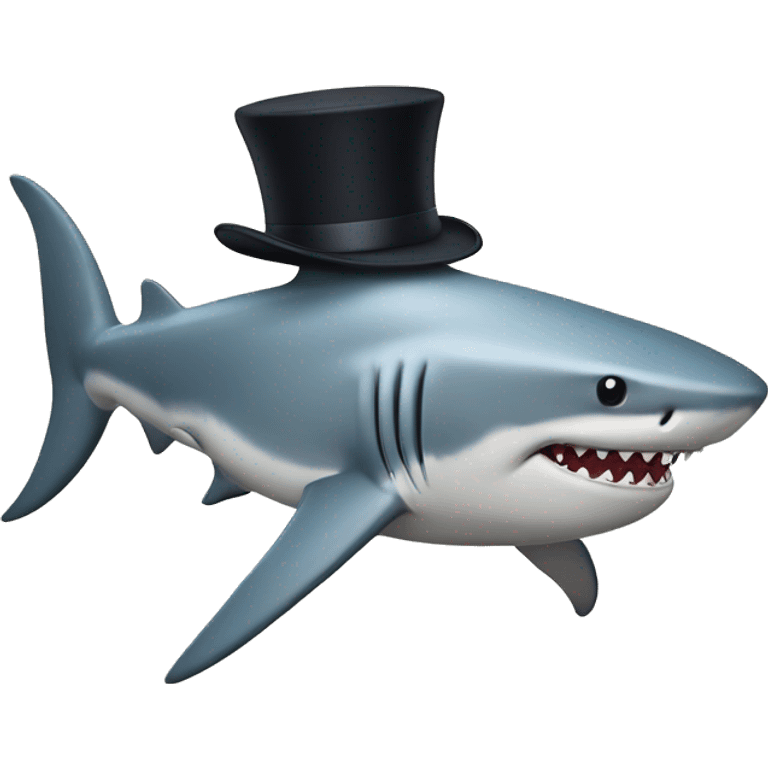 shark with tophat emoji