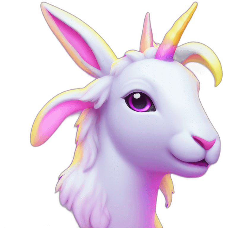 bunny unicorn neon emoji