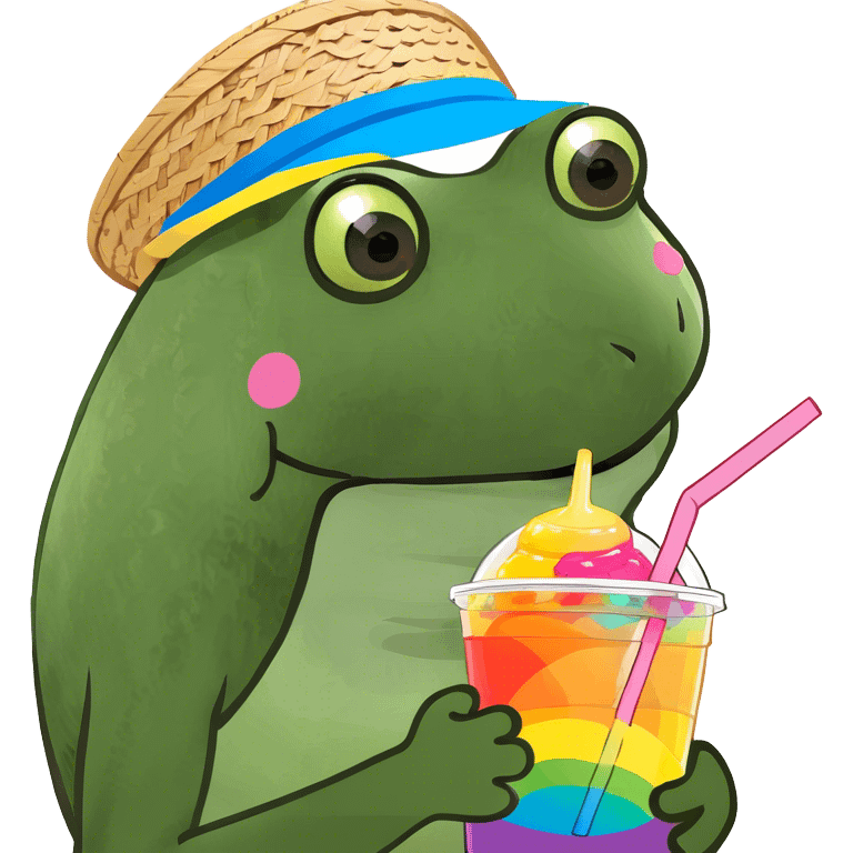 Rainbow boba tea emoji