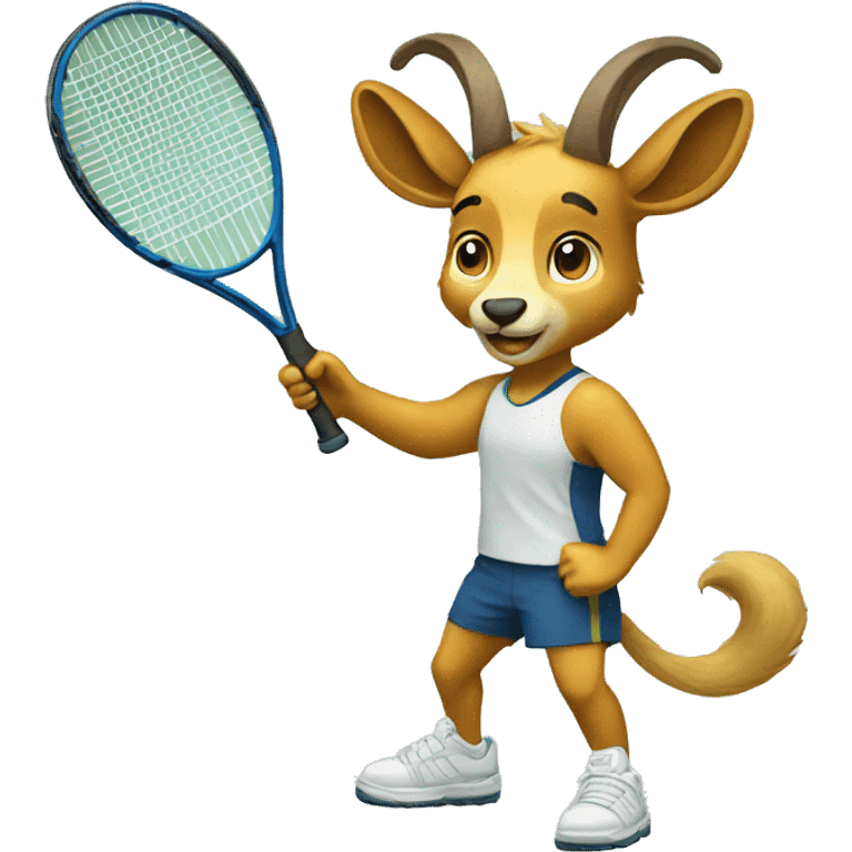 Chamois playing tennis emoji