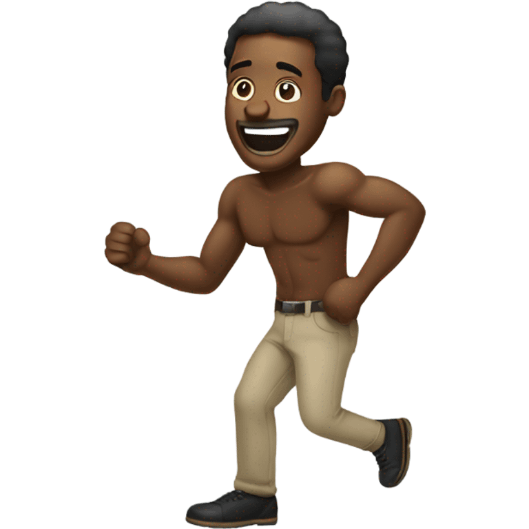 black man shaking butt emoji