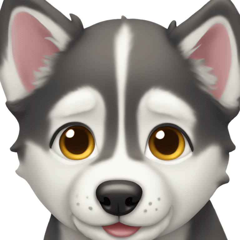 Husky puppy emoji