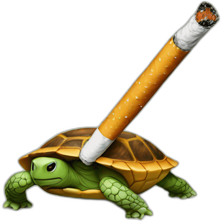 Cigarette sur tortue emoji