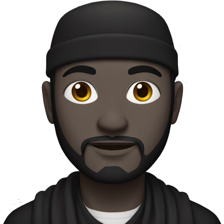 Musulman noir priére emoji